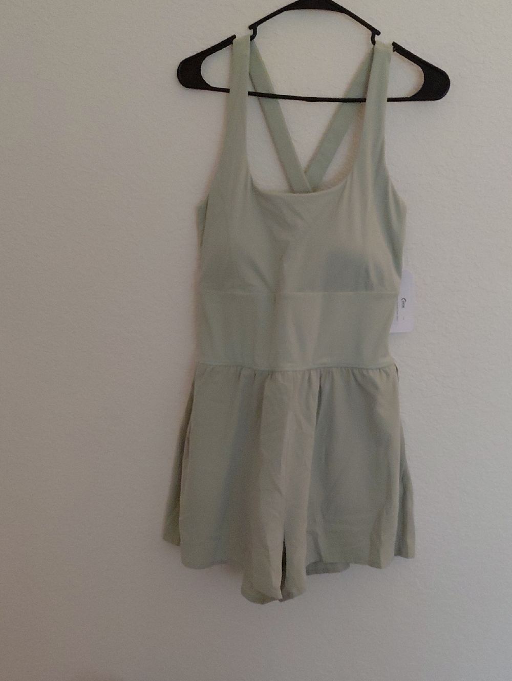 ZYIA Soft Sage Green Cross-Back Romper
